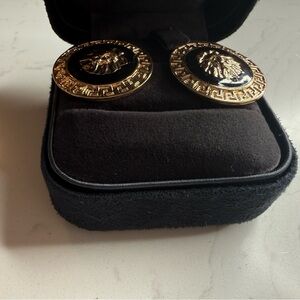 Gold and Black Lion Cufflinks